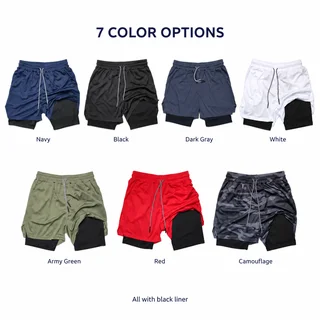 Custom Men's 2-in-1 Training Shorts with Liner Pocket