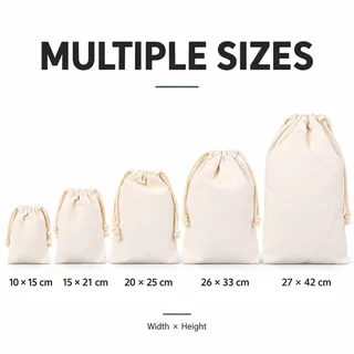 Custom Cotton Drawstring Pouches for Gifts & Event Packaging