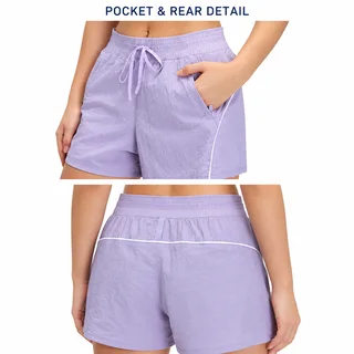 Custom Women's Contrast-Trim Nylon Running Shorts