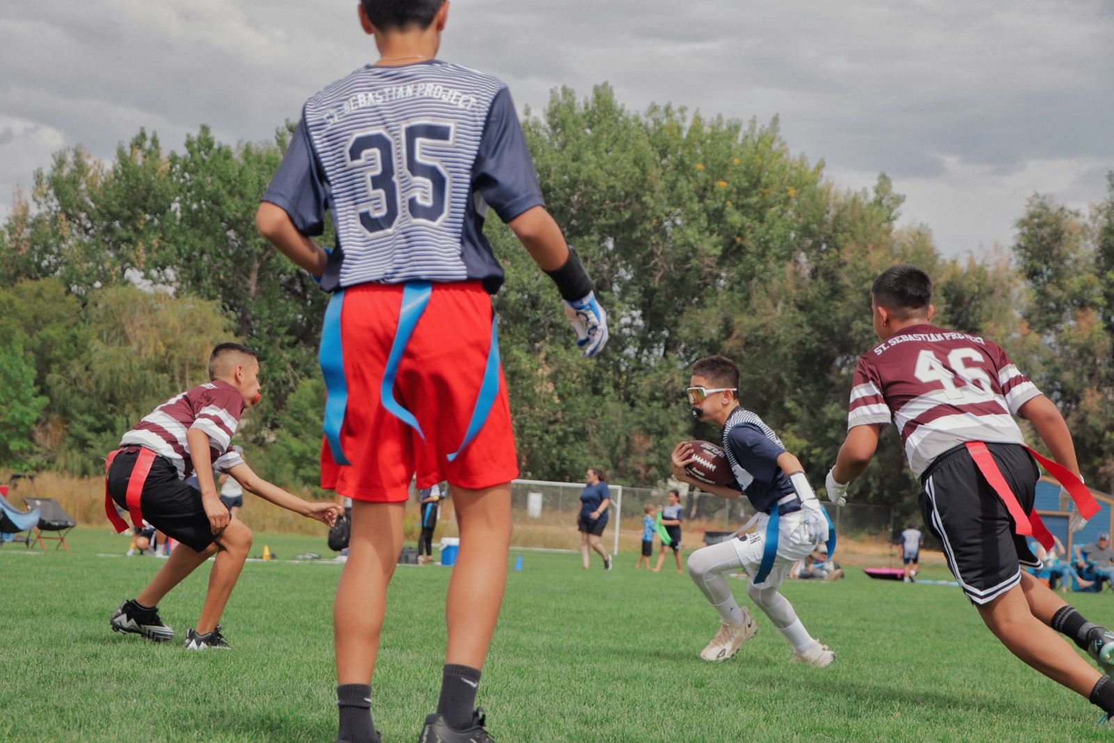 Flag football player uniform program